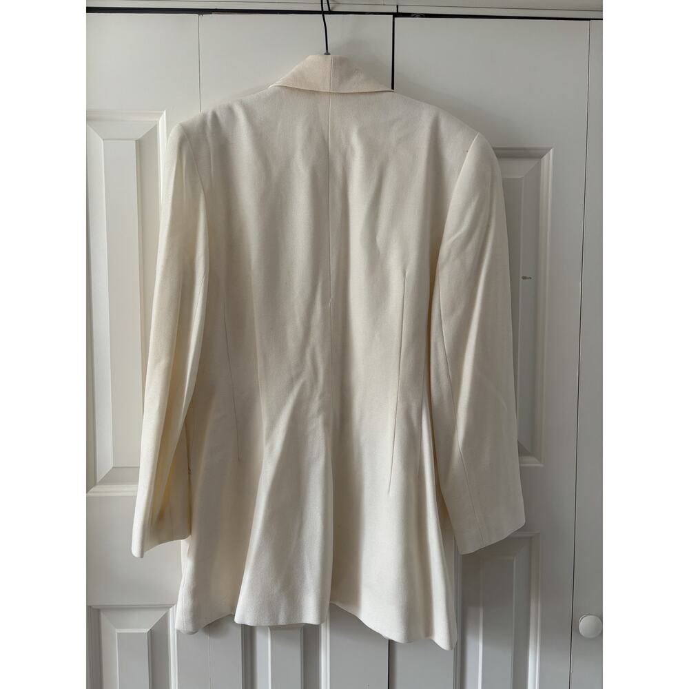 Ann Taylor Studio Ivory Embroidered Wool Blazer 14 - Picture 9 of 10